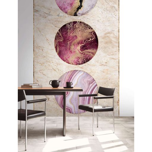 Beütött a lila márvány mámor körökbe zárt csodás textúrával bézs rózsaszín lila szürke és aranysárga tónus falpanel