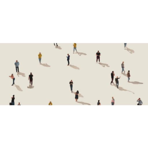 Szétszórt emberi alakok a városi "mezőben" modern és szokatlan dekor bézs sárga és fekete tónus falpanel