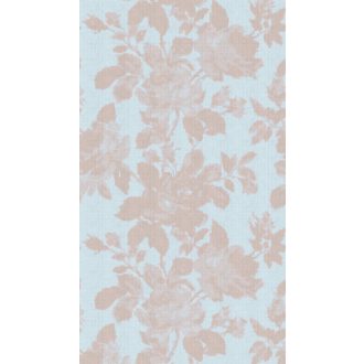   Tattoo vagy hímzés? Pixelekből kialakított nagyformátumú levél és virágminta szürke bézs és barackszín tónus falpanel