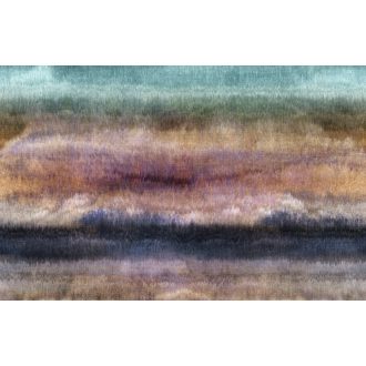   Színes színátmenetes vízszíntesen csíkos akvarell dekor kék lila és sokszínű tónus falpanel