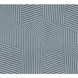   Grafikai bravúr! Csíkok és formák dimenziós játéka panoráma kék és szürke tónus falpanel