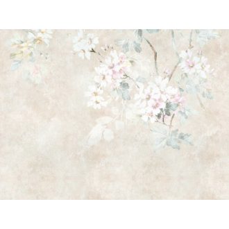   A legszebb romantikus virágálom pasztell tónusú kompozíció krém bézs szürke és halvány rózsaszín tónus falpanel