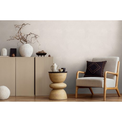 Mozgalmas ívelt formákkal kialakított grafikus minta szürke/világosszürke és törtfehér tónus tapéta