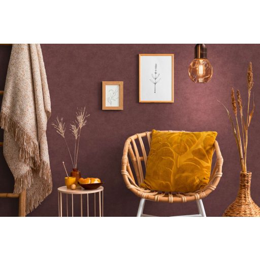 Finoman habosított strukturált egyszínű minta barnás vörös/lilásbarna tónus tapéta