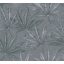 Botanikai rajz hatású egymást átfedő pálmalevelek mintája szürke/szürkészöld és törtfehér tónus tapéta