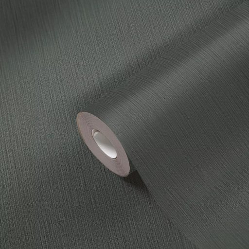 Strukturált szőtt hatású egyszínű természetes minta szürke/sötétszürke tónus tapéta