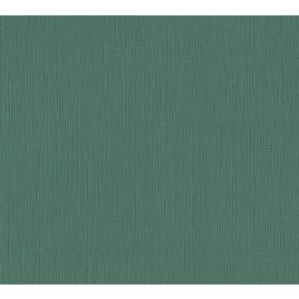   Strukturált szőtt hatású egyszínű természetes minta zöld tónus tapéta