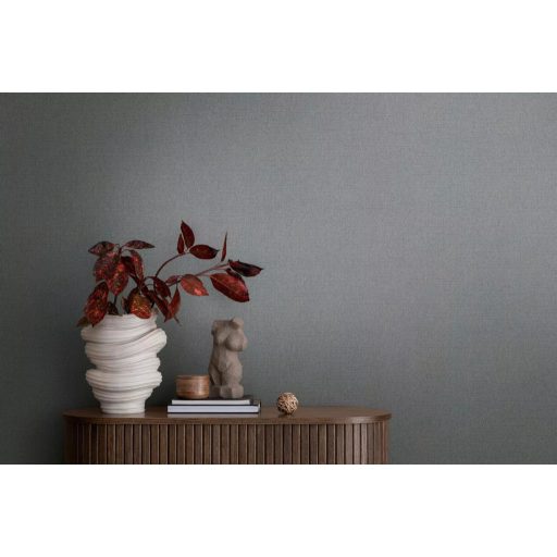 Finom struktúrájú egyszínű textil/vászon minta szürke/sötétszürke tónus tapéta