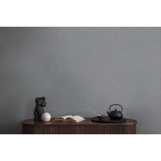 Finom struktúrájú egyszínű textil/vászon minta szürke/sötétszürke tónus tapéta