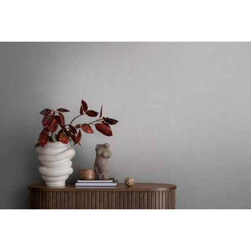 Finom struktúrájú egyszínű textil/vászon minta szürke tónus tapéta