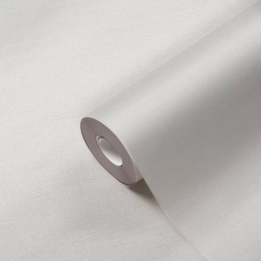 Finom struktúrájú egyszínű textil/vászon minta törtfehér tónus tapéta