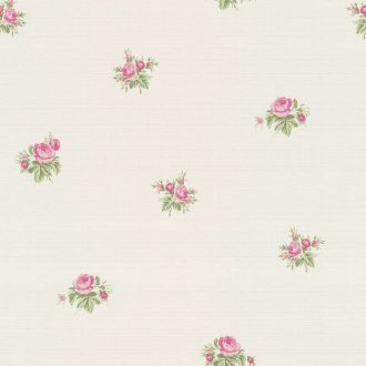   Rasch Make a Change 401011 virágos rózsák krémfehér zöld rózsaszín tapéta