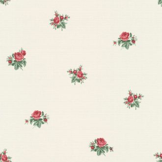   Rasch Make a Change 401028 virágos rózsák krémfehér zöld piros tapéta