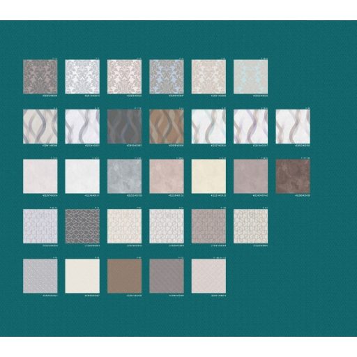 Sintra Livio 402665 Geometrikus grafikus hullámminta sötétszürke ezüstszürke kék árnyalatok enyhe csillogó hatás tapéta
