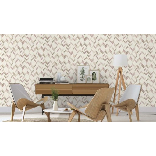 Rasch Uptown 402803 geometrikus 3D minta krémfehér bézs szürke arany ezüst tapéta