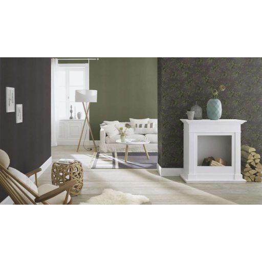 Rasch KIMONO 407952 Natur Karizmatikus természetes durván szövött textil szürke és fekete árnyalatok tapéta