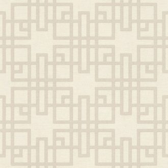   Rasch KIMONO 409239 Etno Grafikus Teaház architektúra textil strutúra krémfehér ezüstösen csillogó szürkésbézs vonalak