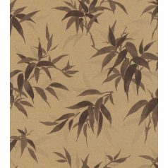   Rasch KIMONO 409765 Natur Dekoratív bambusz levelek textilstruktúra csillogó arany barna tapéta
