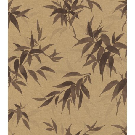 Rasch KIMONO 409765 Natur Dekoratív bambusz levelek textilstruktúra csillogó arany barna tapéta