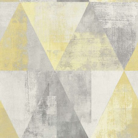 Rasch Hyde Park/Make a Change 410921 Vintage háromszögek szürke sárga krém tapéta