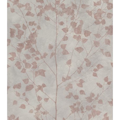  Finca 416633  Natur finom ágak - levelek világos szürke rosé/halvány vörösréz enyhe fény tapét