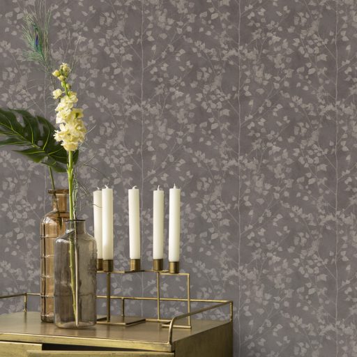  Finca 416664  Natur finom ágak - levelek bézs sötét szürkésbarna bézsarany enyhe fény tapéta