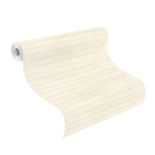 Rasch CLUB 418415 Natur Varrott csíkos angolna bőrére emlékeztető minta/struktúra törtfehér krémszín tapéta