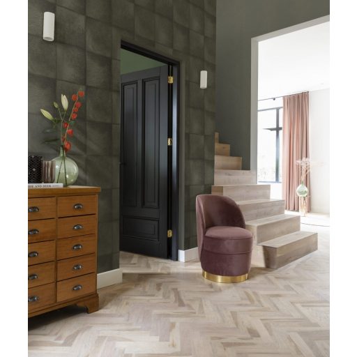 Rasch CLUB 418668 Natur Egyszínű szarvas bundájára emlékeztető természetes struktúra elegáns szürkészöld tapéta