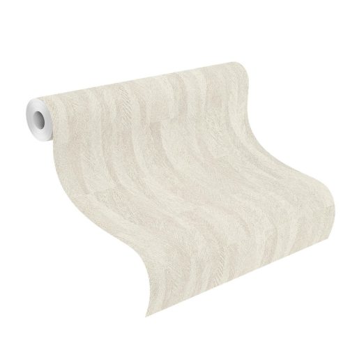 Rasch CLUB 418903 Natur Banánlevelek enyhén csillogó rostok textilhatású struktúra krémfehér világos szürke tapéta