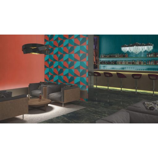 Rasch CLUB 418934 Natur Banánlevelek enyhén csillogó rostok textilhatású struktúra petrolszín sötét kékeszöld tapéta