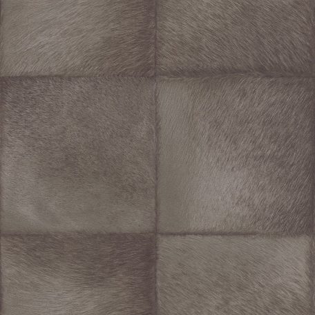 Rasch CLUB 419139  Natur Etno Állatszőr utánzat négyzetekbe rendezve szürkésbarna barna árnyalatok tapéta