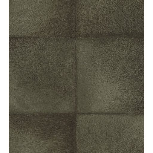 Rasch CLUB 419146  Natur Etno Állatszőr utánzat négyzetekbe rendezve khakizöld és zöldes szürke árnyalatok tapéta