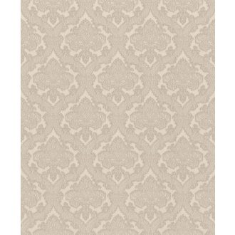   Rasch Saphira 420937 Klasszikus rokokó díszítőminta finoman csillogó vászonstruktúra bézs szürkésbézs világos ezüstkék tapéta