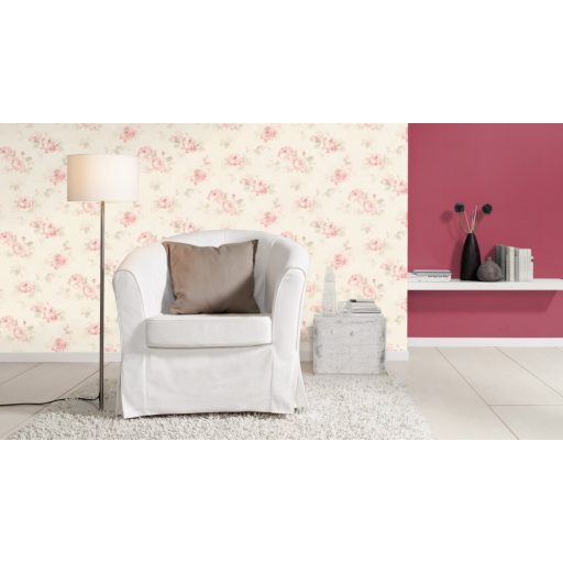 Rasch Poetry/Follow your Dreams 423952  strukturált textil egyszínű málnapiros tapéta