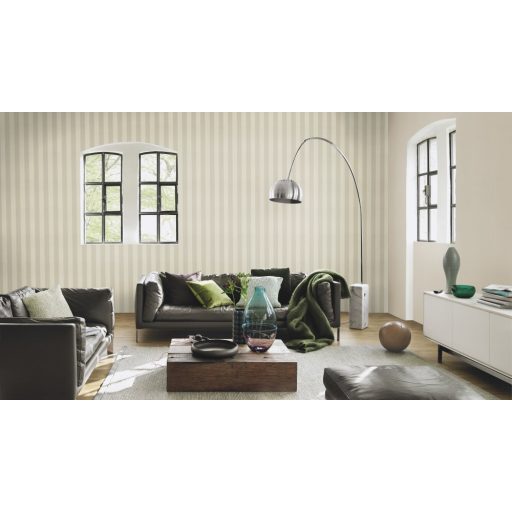 Rasch Poetry/Follow your Dreams 424126 csíkos -  blokkcsíkos textil pasztel zsályazöld világosbarna tapéta