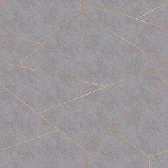  Geometrikus design aranyvonalakkal határolt nagyméretű betonlapok betonszürke arany falpanel