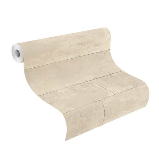 Brick Lane 426014  Natur kőlapok vakolt hatású felület bézs és szürke árnyalatok fekete tapéta