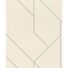 Brick Lane 427424 Geometrikus grafikus térnövelő vonalmintázat krémfehér ezüstszürke tapéta