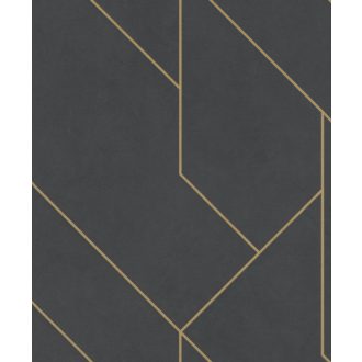 Brick Lane 427431 Geometrikus grafikus térnövelő vonalmintázat palaszürke aranysárga tapéta