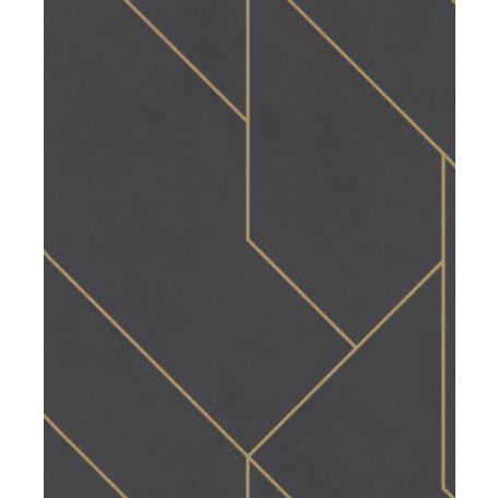 Brick Lane 427431 Geometrikus grafikus térnövelő vonalmintázat palaszürke aranysárga tapéta
