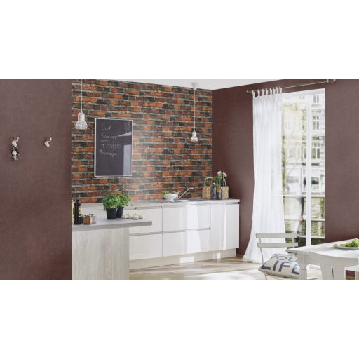 Rasch Factory IV 428063 Natur/Ipari design meszelt érdes felületű téglafal szürke mosott aranysárga rozsdavörös antracit tapéta