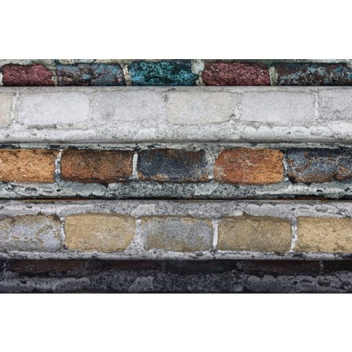 Rasch Factory IV 428063 Natur/Ipari design meszelt érdes felületű téglafal szürke mosott aranysárga rozsdavörös antracit tapéta