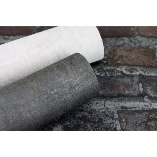 Rasch Factory IV 428087 Natur/Ipari design meszelt érdes felületű téglafal szürke sötétszürke sötét kék és rozsdavörös árnyalatok tapéta