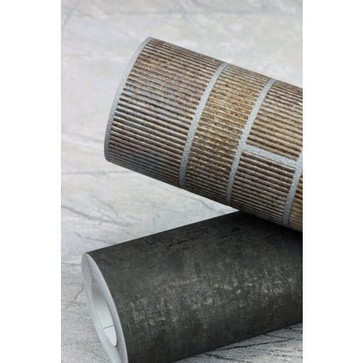 Rasch Factory IV 428216 Natur/Ipari design strukturált /hullámos/ kőlapok törtfehér szürke fémes ezüst és arany tapéta