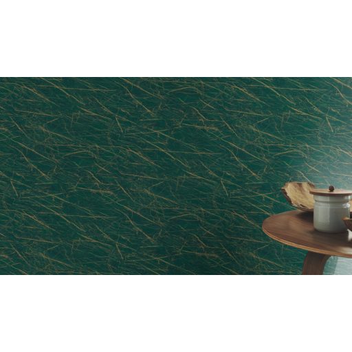 Rasch Factory IV 428940 Natur Kontrasztos természetes és dinamikus márványerezet minta sötétzöld világos arany tapéta