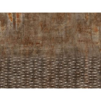   Rasch Factory IV  429770 Ipari design beton és fémfelület kombinációja szürke barna rozsdabarna terrakotta antracit ezüst fapanel