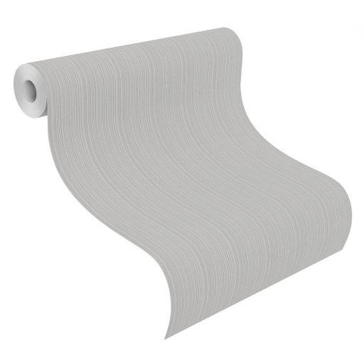 Texturált finoman barázdált vonalkázott csíkos minta szürke/világosszürke tapéta