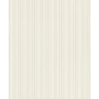   Texturált finoman barázdált vonalkázott csíkos minta krémfehér fényes ezüst tapéta
