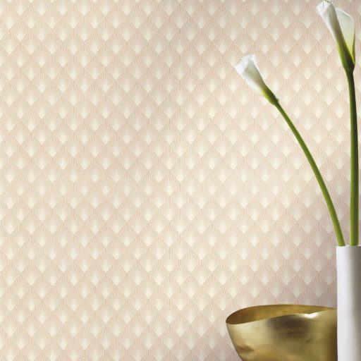 Rasch Modern Art 433616 Art Deco modern grafikus rombuszok krémfehér bézs arany tapéta