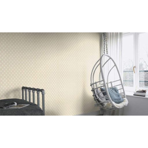 Rasch Modern Art 433616 Art Deco modern grafikus rombuszok krémfehér bézs arany tapéta